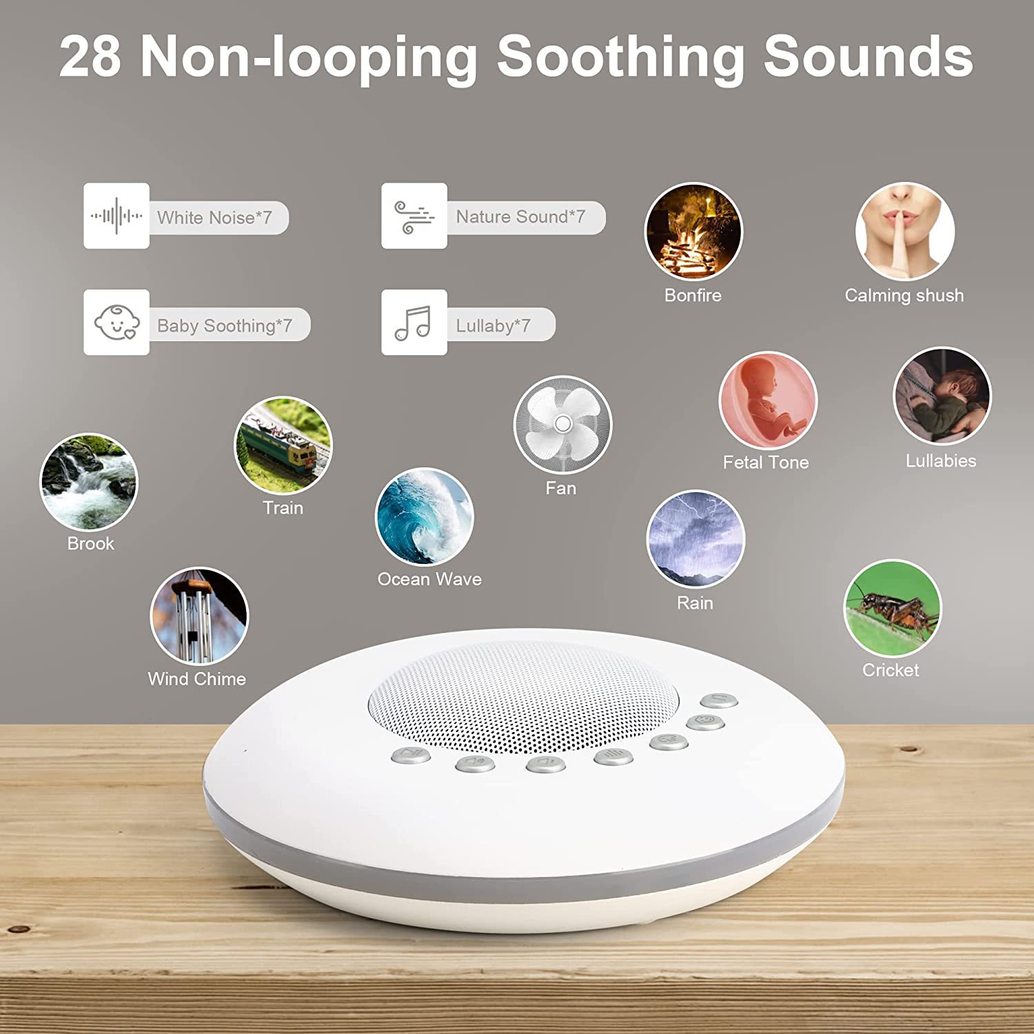 White Noise Machine Sleep - جهاز صوت الضوضاء البيضاء للأطفال مع