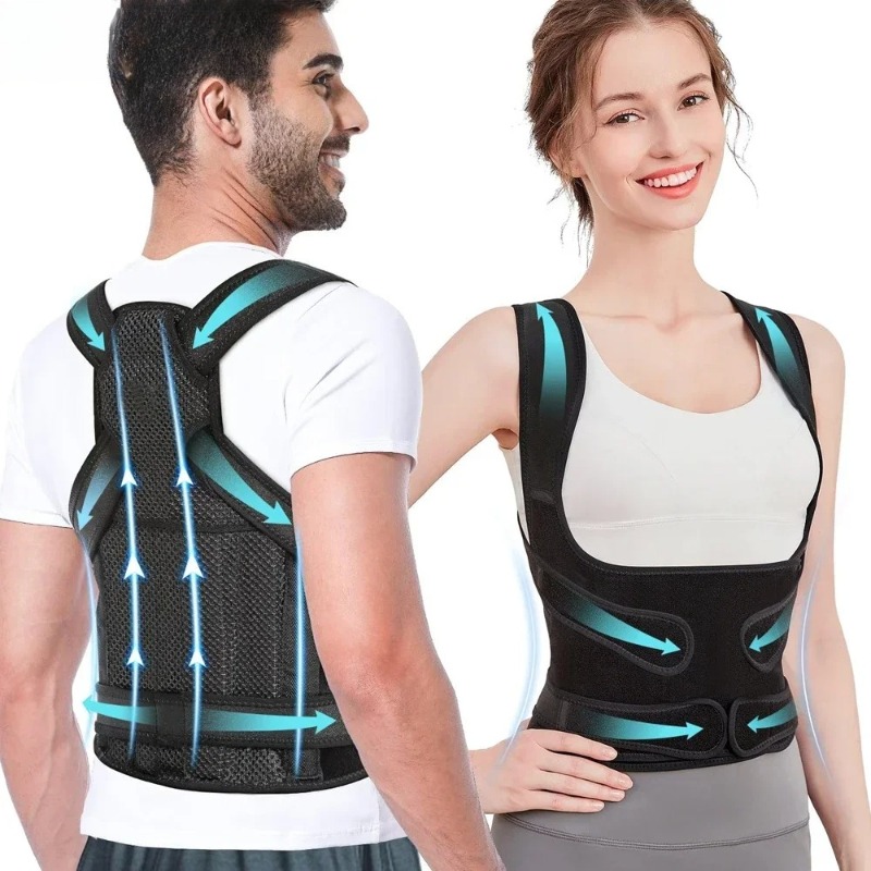 Posture Corrector Back Brace - مصحح وضعية الظهر للرجال والنساء، دعم